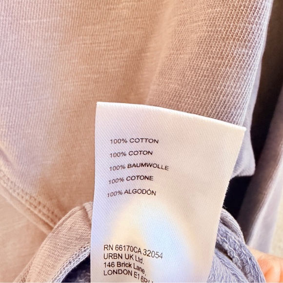 Pilcro cut out distressed sweatshirt purple top - Picture 8 of 10